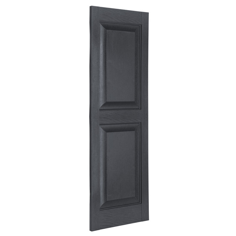 Premier Raised Panel Shutters, Dark Gray, 51"