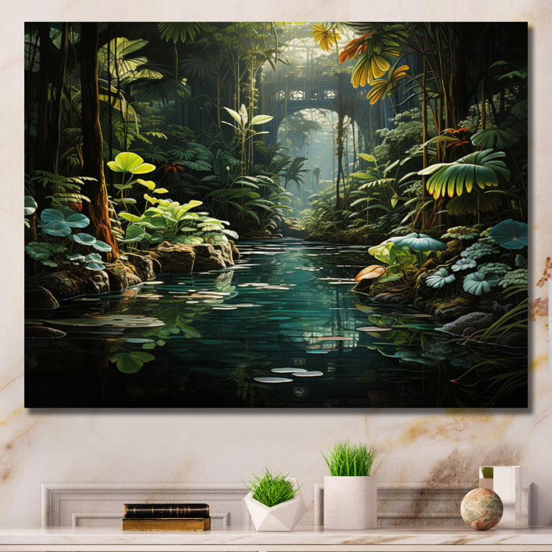 Caraibe Jungle Adventure - reproduction sur toile, Toile tendue, H 34 po x l 44 po x P 1,5 po