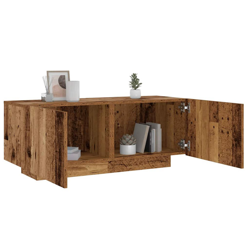 Gillean Particle Board / Chipboard Bedside Table, Old Wood