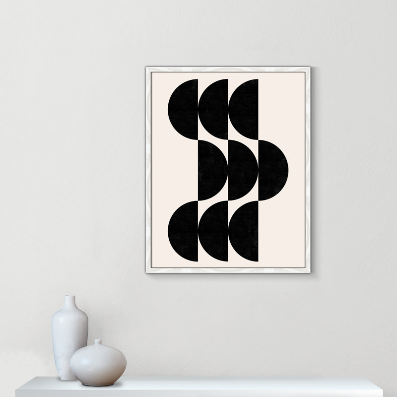 Impression de formes par Dotz, 23.5'' W x 29.5'' H, White Woodgrain, Framed Print