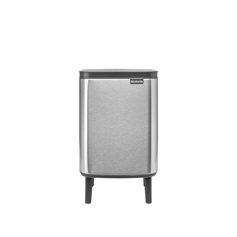 Poubelle «Bo» de 1,8 gallon (7 litres), Acier mat, 1.8