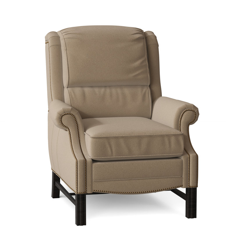 Alta Recliner, Outsider Raven Genuine Leather, Cobblestone, #9 French Natural
