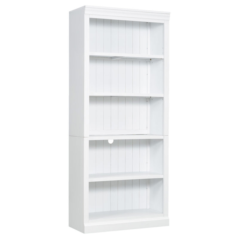 Bibliothèque de 83 po de hauteur avec bibliothèque lumineuse, Blanc