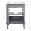 Meuble-lavabo 24 po avec lavabo supérieur, armoire de rangement moderne à 2 niveaux, lavabo simple, grandes tablettes pour une élégance organisée