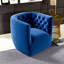 Chaise pivotante en velours bleu foncé Delaney-1437598625