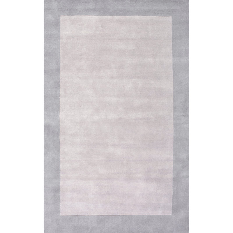 Tapis en laine touffeté à la main gris Tadlock, Rectangle 5 pi x 8 pi