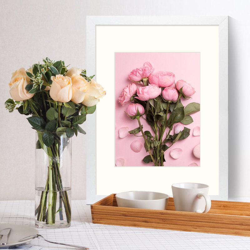 Dreketi Matte Wood Single Picture Frame, 12" x 16" Matted to 8.5" x 11", White