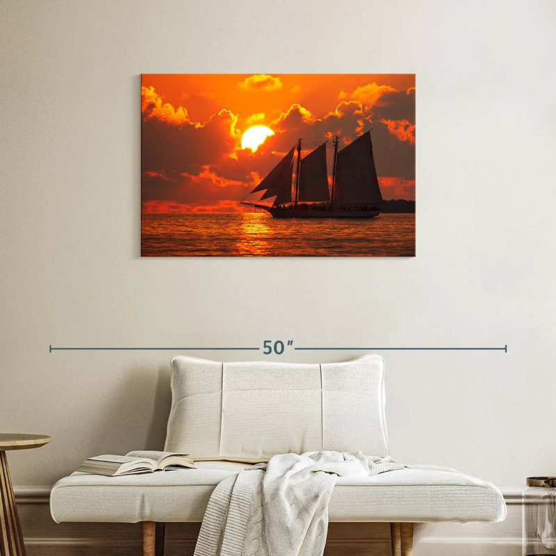 Gillard, Floride, Gillard, coucher de soleil, voilier, H 24 po x l 36 po