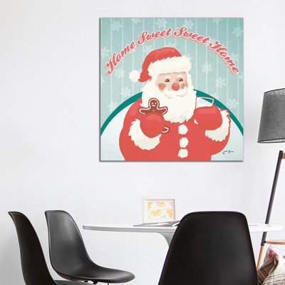 Vintage Christmas X 1 Piece Wrapped Canvas Wall Art