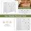 Acae 36 po X P 18 po P x 34 po Meuble-lavabo blanc en H avec comptoir en céramique blanc et lavabo blanc
