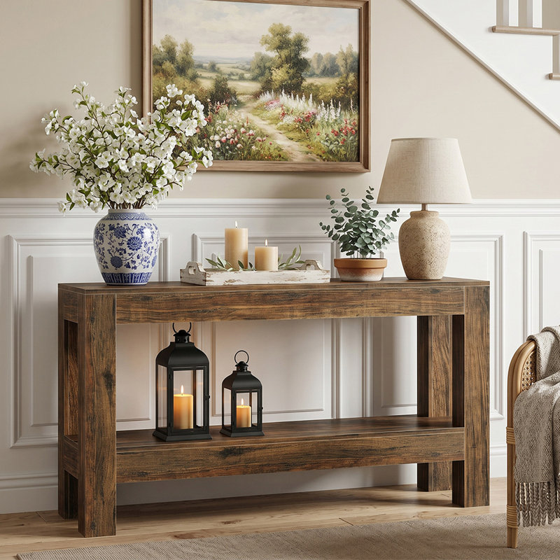 Table basse à 2 niveaux 62,99 po, Brun