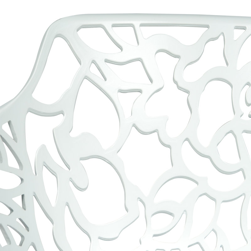 Fauteuil de patio Rabia, Ensemble de 4, Blanc