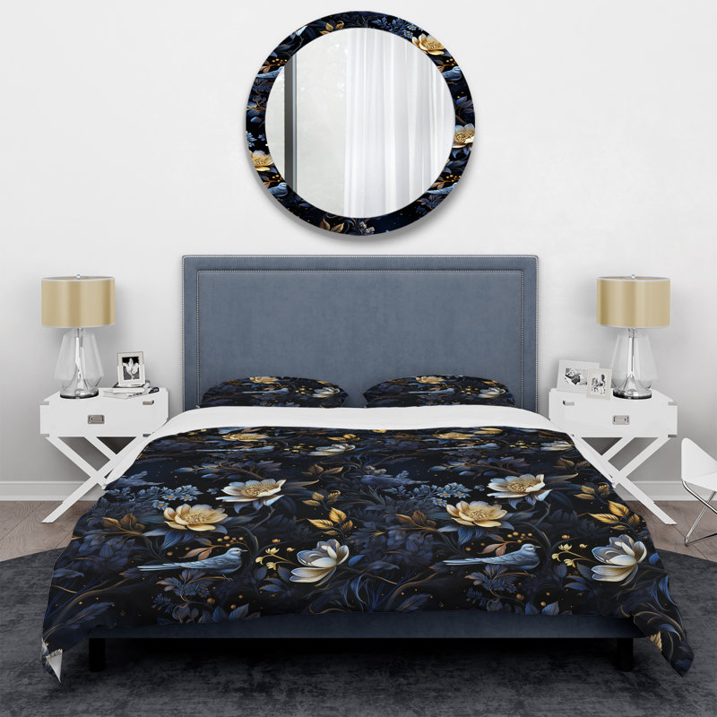 Ensemble de housse de couette Enigmatic Nights Moody, Housse de couette pour très grand lit et 2 très