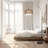 Modern LED Floor Lamp with Dimmable Bulb with 3 Color Temperatures, Dimmable, Height Adjustable, Marble Base, Rattan Shade, Smart Lighting,Brown+Black