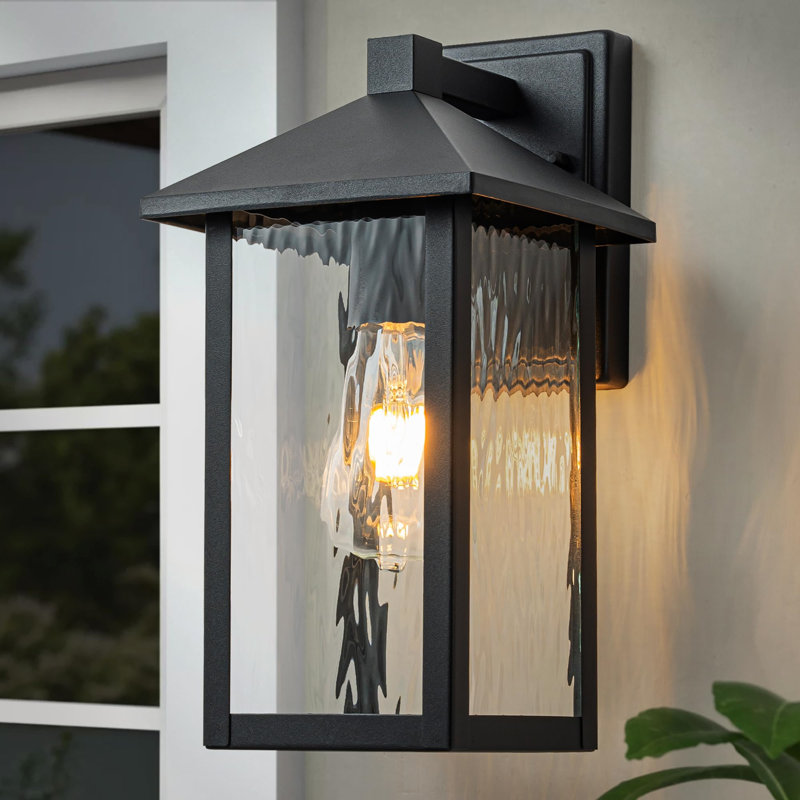 Matte Black 30cm H Outdoor Sconce
