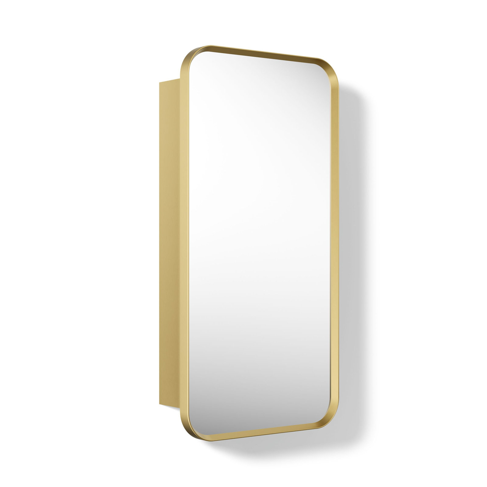 Verdera Rectangular Medicine Cabinet, 30" H x 12" W x 4.18" D, Brushed Gold