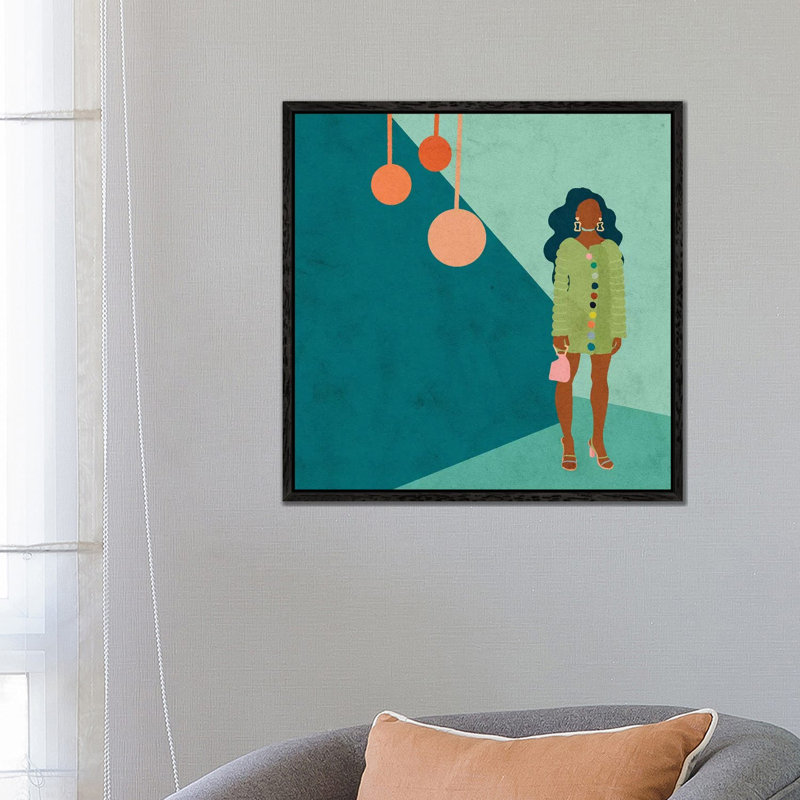Torya by Reyna Noriega - Print on Canvas, 93.98 cm H x 93.98 cm W, Black Framed