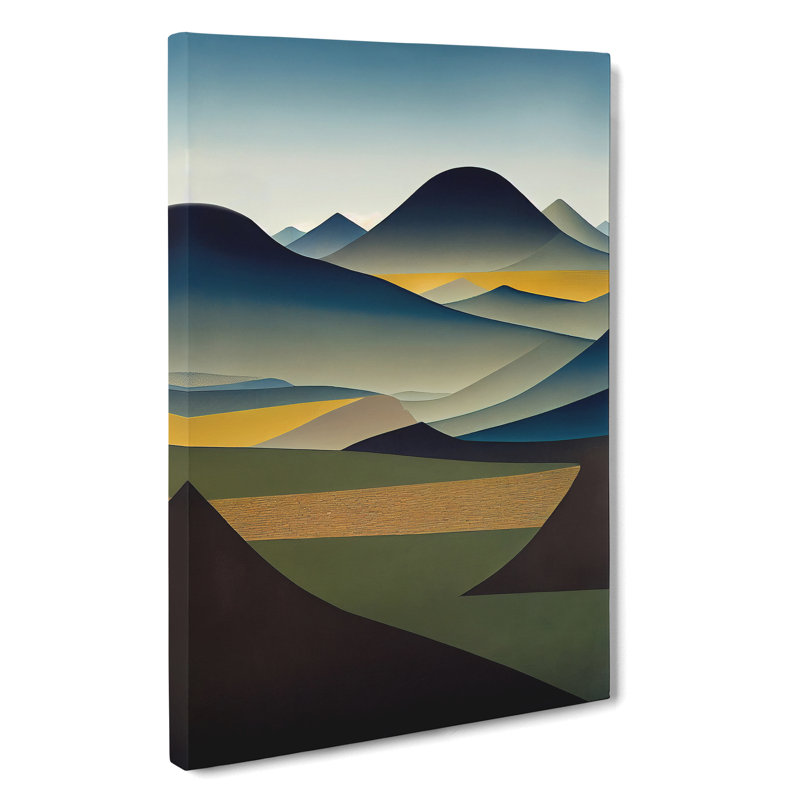 Abstract Mountain Landscapes No.4 - Wall Art, Wrapped Canvas, 76cm H x 50cm W x 3cm D, No Matte