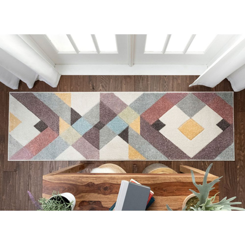 Whoa! Abstract Synthetic Area Rug, Runner 67 x 220cm