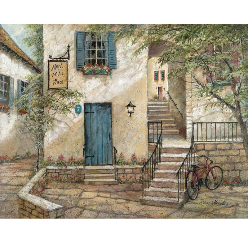 «Lark Manor ™ Manning, Ruane», reproduction d'art sur toile sous le titre: Hotel de la Place, H 36 po x l 45 po