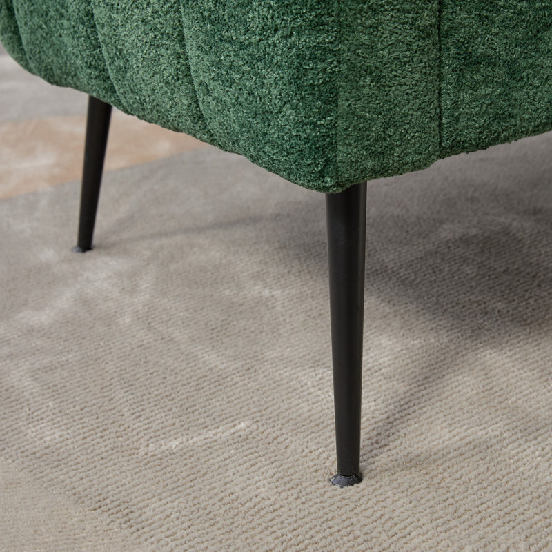 Petit canapé d'appoint 50,5 po en chenille, Vert