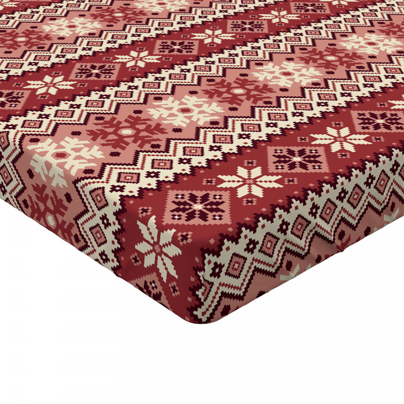 Twin Black and White Geometric Microfiber Fitted Sheet