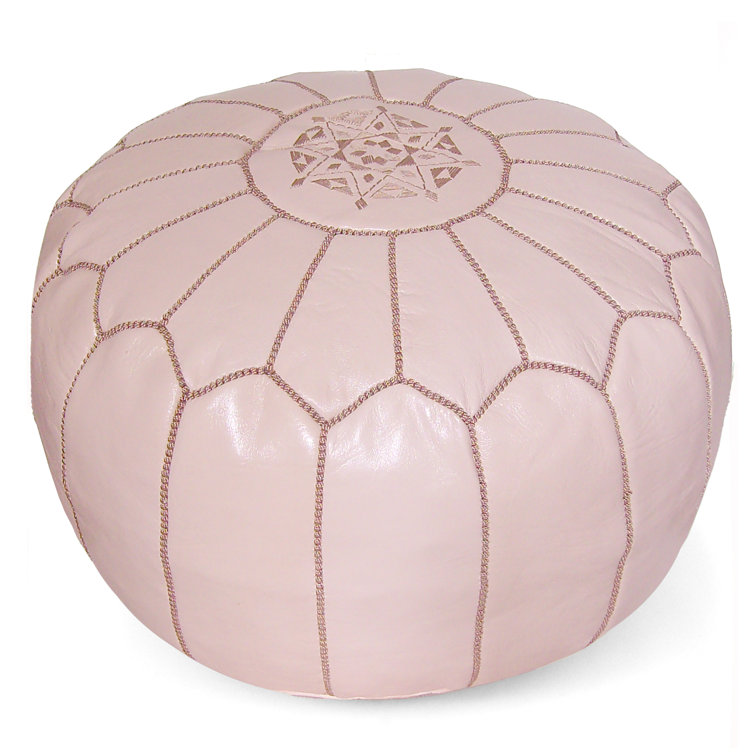 Cherise Moroccan Leather Pouf