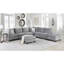 120 po en velours gris modulaire 8 pièces avec 2 coins, 4 chaises sans accoudoirs et repose-pieds, mousse confortable, mobilier de maison moderne, chaises de coin incluses, rembourrage,