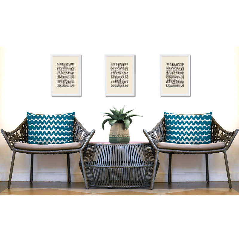 Housse et insert de coussin rectangulaire en polyester pour l'intérieur et l'extérieur, Turquoise