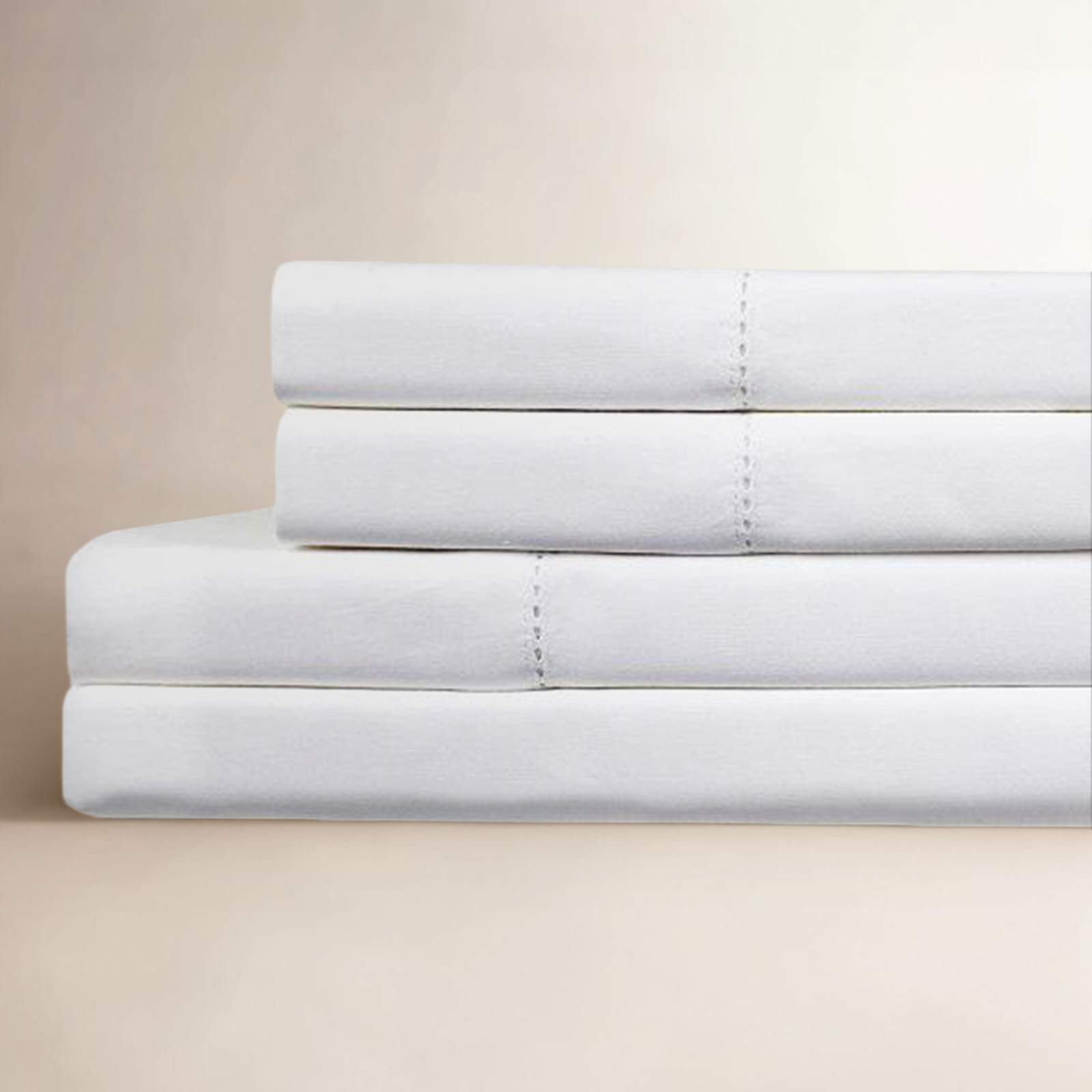 Brina Cotton Sheet Set, Cal.King Sheet Set with 2 Pillowcases, White