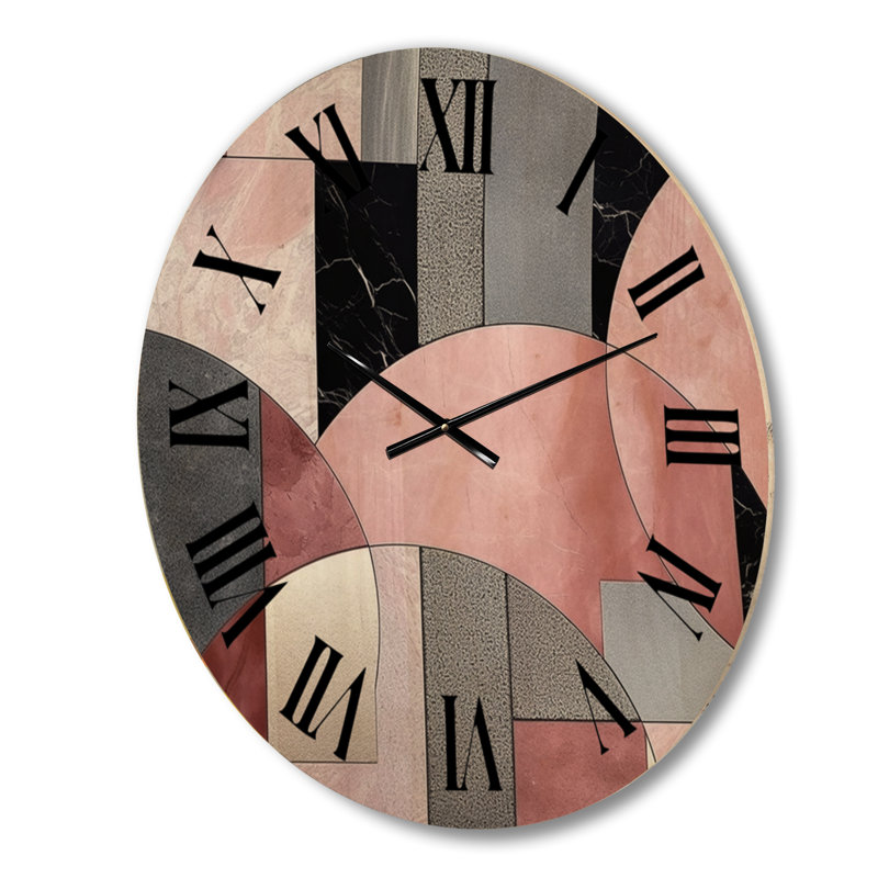 Horloge murale surdimensionnée rose, Petit