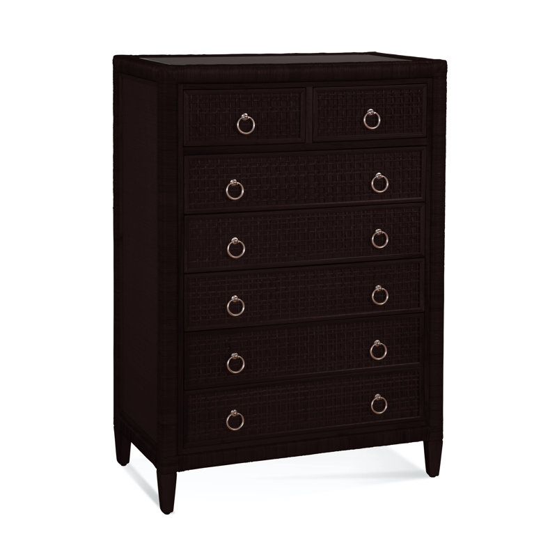 Naples 7 - Drawer Dresser, Java, Yes, Satin Nickel