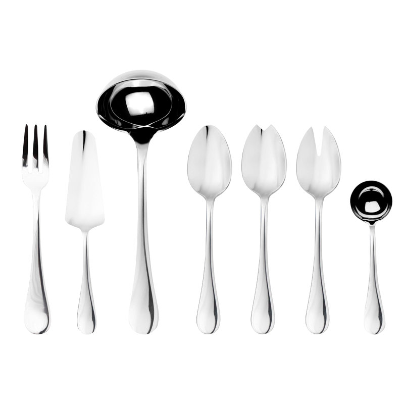 Brescia 7 Piece Stainless Steel Hostess Set, Mirror