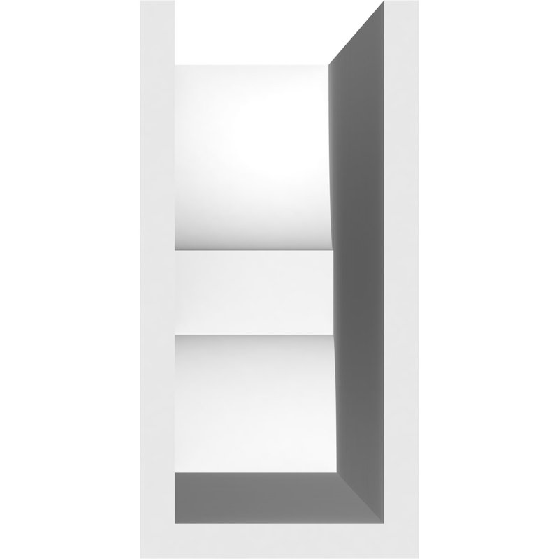 4"W x 8"H x 36"L Standard Ridgewood Architectural Grade PVC Rafter Tail, 8"H x 4"W x 36"D