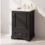 Meuble-lavabo de 50 cm avec lavabo en céramique, porte à fermeture douce, tablette réglable, tiroir et rangement sur la porte – Design moderne et compact