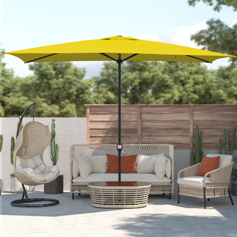 Parasol de marché rectangulaire de 10 pi x 6,6 pi Bradford, Jaune