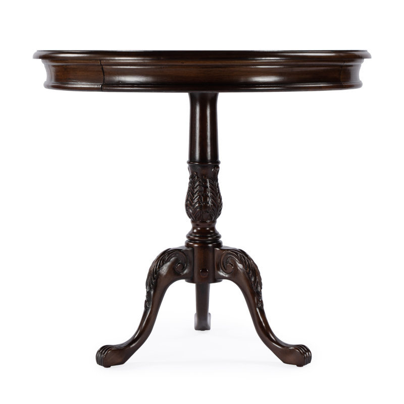 Anishah Pedestal End Table, Cherry Nouveau