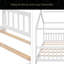 Lit plateforme House avec tête et pied de lit, toit-2041870652