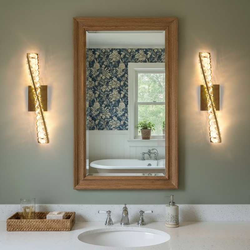 Bath Bar Twisted Crystal LED Wall Light