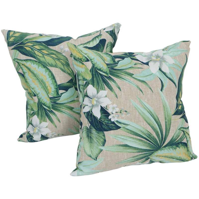 Outdoor 17" Pillow Cover & Insert, Tahiti Breeze, 17" H x 17" W