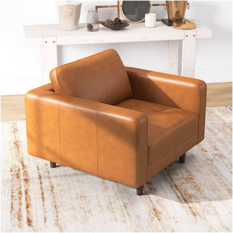 Méridienne Catherine en cuir Mid-Century