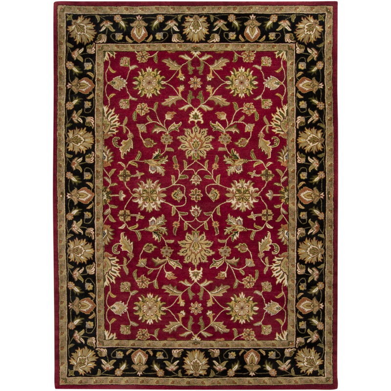 Tapis oriental en laine touffeté à la main Byler, Rectangle 9 pi x 13 pi