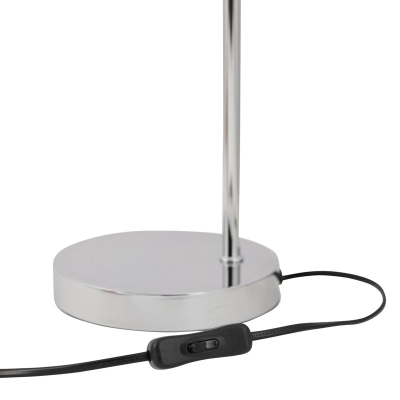 Hamidah 46Cm Polished Chrome Table Lamp Base Set