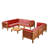 Neil Acacia 8 - Person Modular Patio Conversation Set with Cushions