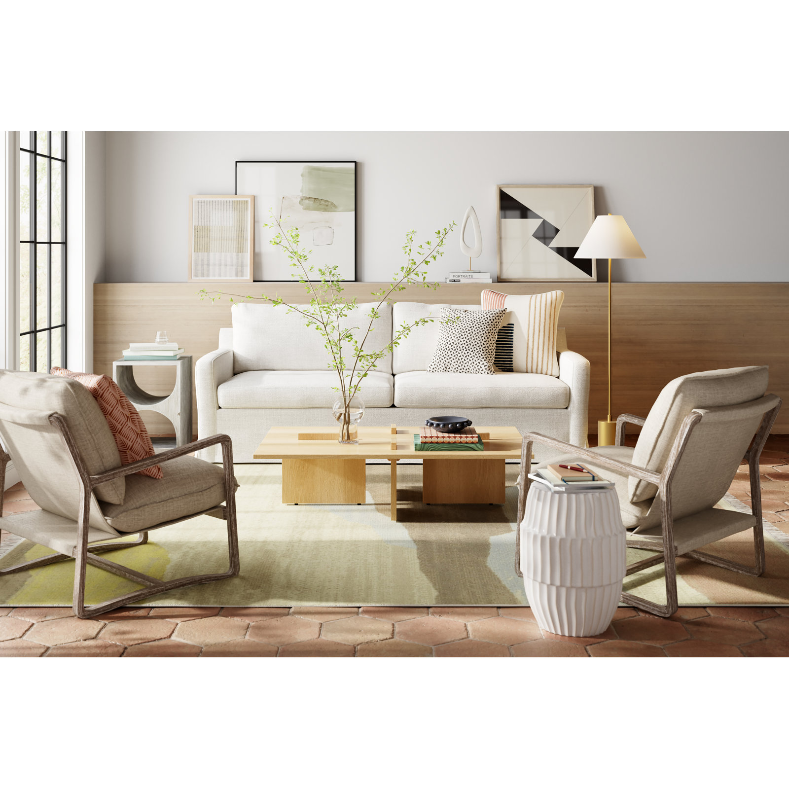 Dalina Solid Wood Single Coffee Table, Natural Brown