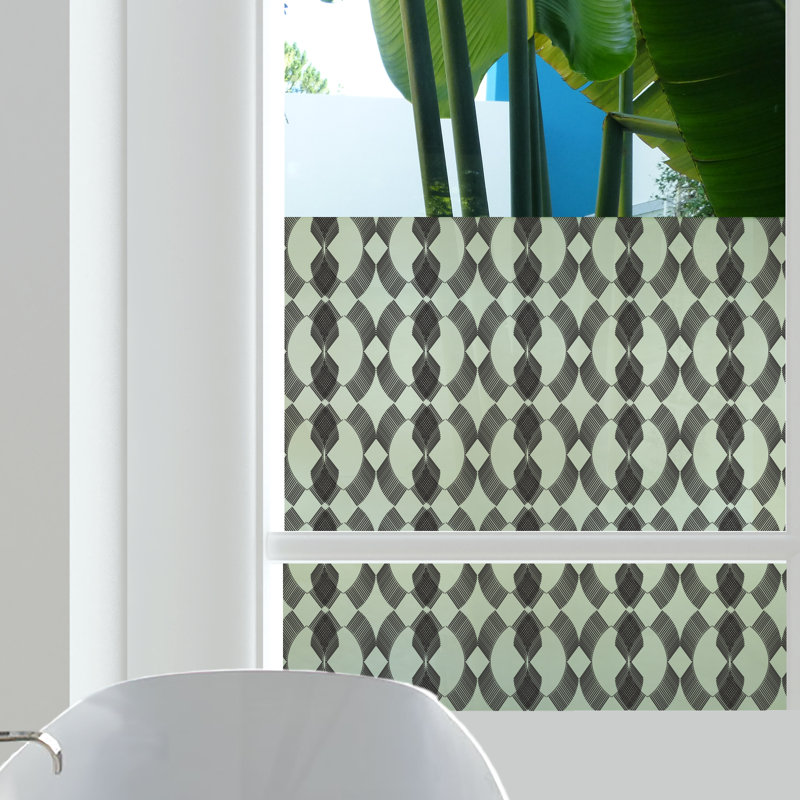 Adhésif de protection d’intimité pour fenêtre Harlequin, H 48 po x l 36 po, Noir, Oui