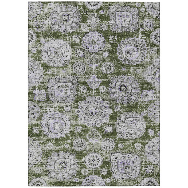 Floral Indoor / Outdoor Rug, Rectangle 9' x 12'