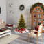 Lighted Artificial Spruce Christmas Tree-1365520710