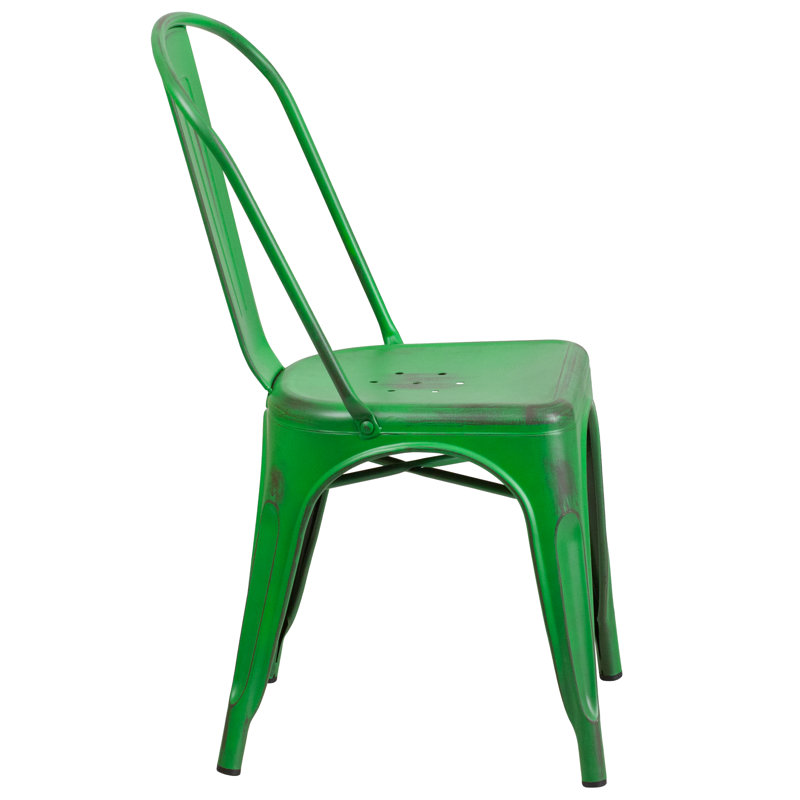 Chaise empilable Dickens, Vert vieilli