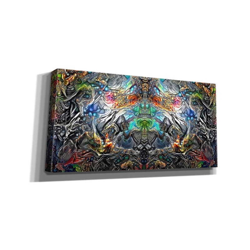 «Maria Sabinas Trance» par Pedro Gavidia, art mural sur toile, H 30 po x l 60 po x P 1,5 po